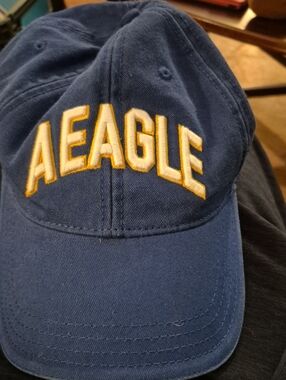 American Eagle Outfitters Navy Baseball Cap with Cream Trim